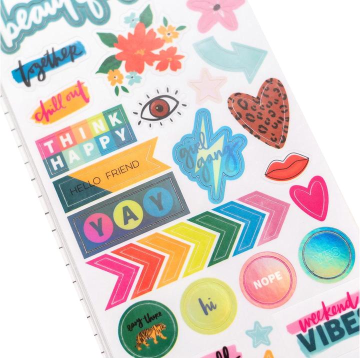 Produktbild American Crafts Stickerbuch Bold + Brave 249 Stück, Mehrfarbig