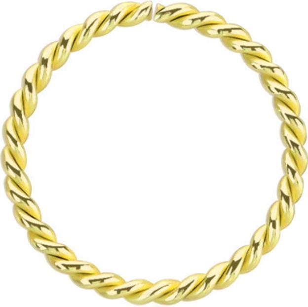 Immagine prodotto Star Piercing Anello Micro Piercing intrecciato placcato oro (senza ottone, Argento 925)