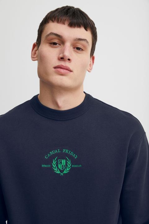 Actual product image Casual Friday CFSage relaxed sweat w. embroidery - 20504729 (M)
