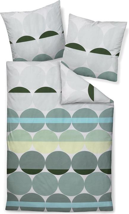 Immagine prodotto Janine Mako-Satin Bettwäsche J.D. 87104 salbeigrün (Set di biancheria da letto, 160x210 cm + 65x100 cm)