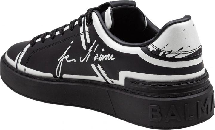 Produktbild Balmain b-court sneakers in leather with "je taime" print color black (41)