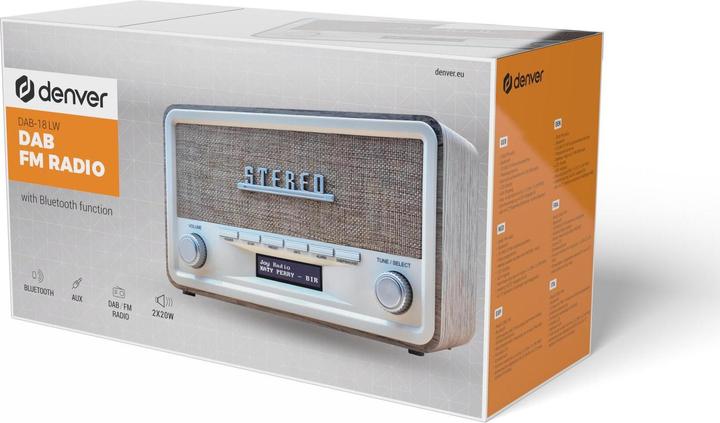 Actual product image Denver DAB-18LW (FM, DAB, Bluetooth)