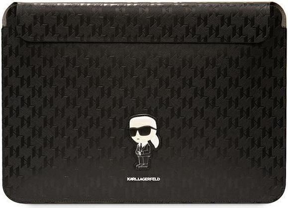 Actual product image Karl Lagerfeld Sleeve KLCS14SAKHPKK 14" czarny/black Saffiano Monogram Ikonik (14")