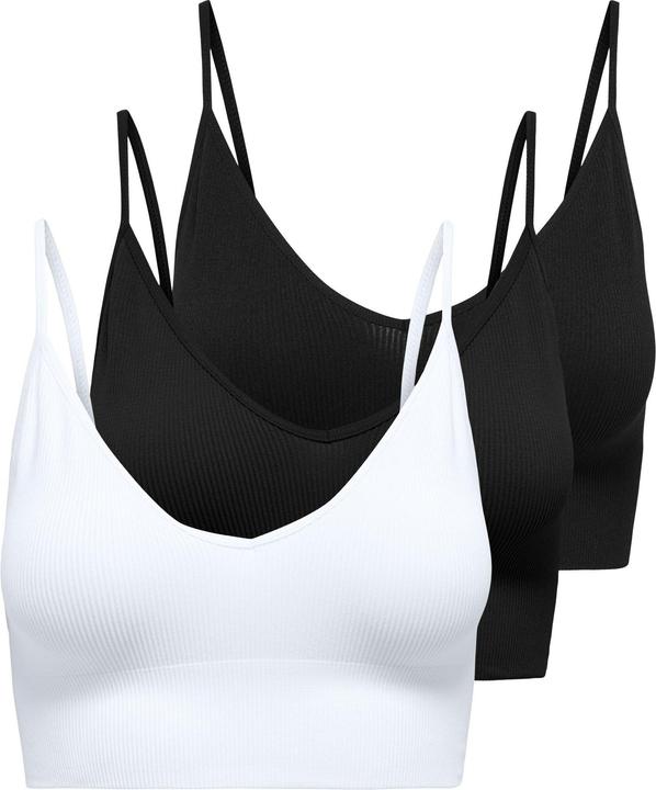 Produktbild Only ONLVICKY rib 3-pack Top Schlafanzug Oberteil (XS, 3er Pack)