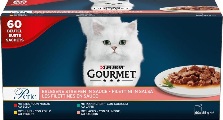 Immagine prodotto Gourmet Strisce squisite di perle (Adulto, Senior, 60 pz., 5100 g)