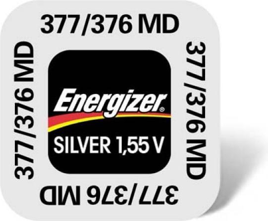 Actual product image Energizer Silver Oxide 377/376 (1 pcs., SR66, 24 mAh)