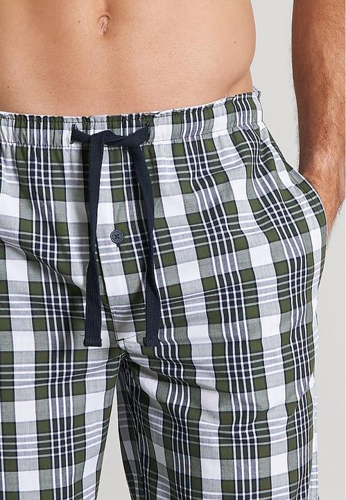Produktbild Tom Tailor lange Herren Schlafhose Loungehose mit Eingriff Knopf Bindeband (56)