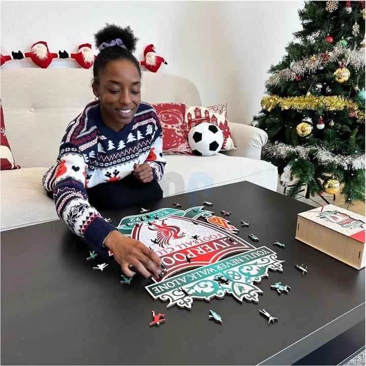 Actual product image Iconic Liverpool FC - Logo - Wooden Puzzle Size S (150 pieces) (150 pieces)