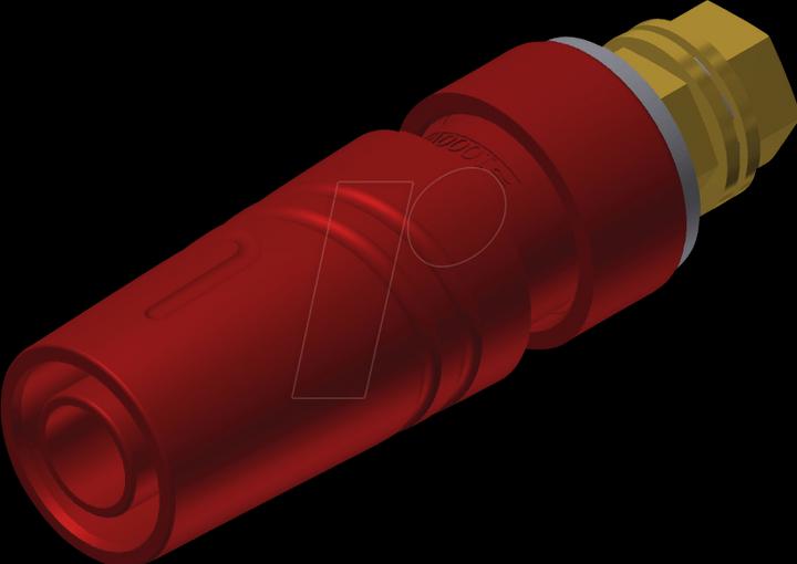 Actual product image Hirschmann SAB 2600 G M4 Au Safety laboratory socket Socket installation vertical Pin-O 4 mm Red 1