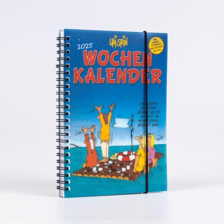Produktbild Uli Stein Wochenkalender 2025: Taschenkalender mit Spiralbindung und Gummiband (A5, Deutsch)