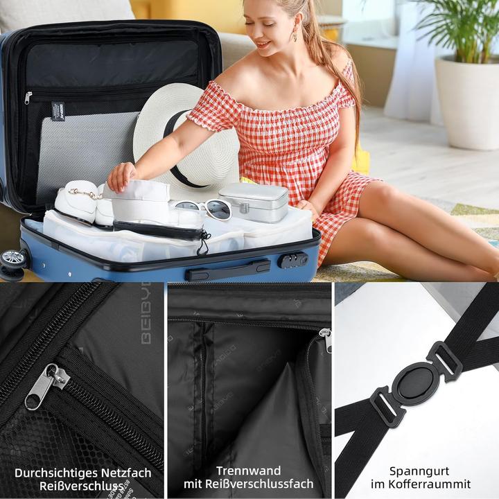 Actual product image Beibye Hartschalen-Trolley (45 l, Hand luggage (up to 50 litres))