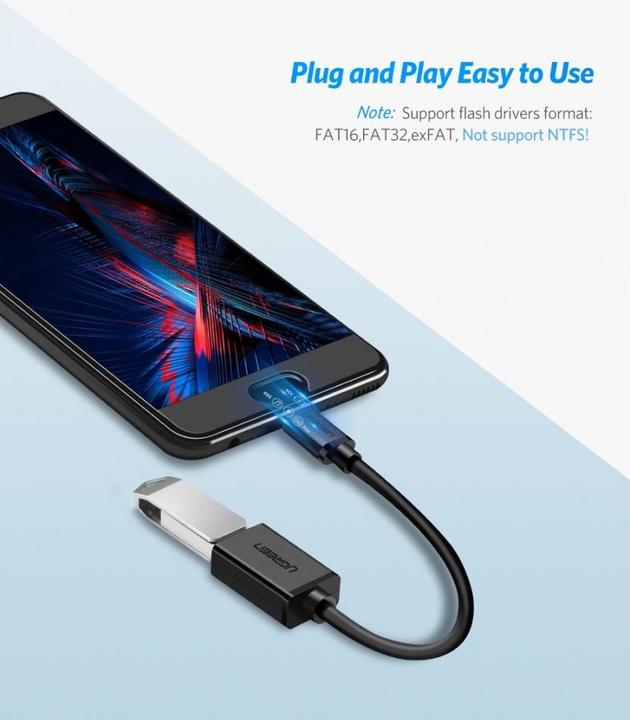 Produktbild Ugreen Micro USB 2.0 OTG Adapter Cable (0.10 m, USB 2.0)