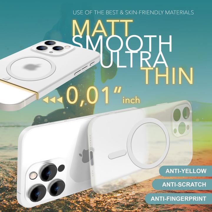 Actual product image Nalia Extremely thin 0.3mm hard case with MagSafe, matt cover (Apple iPhone 16 Pro)