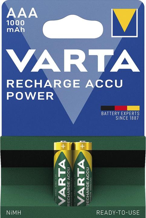 Varta Recharge Accu Power (2 pcs., AAA, 1000 mAh)