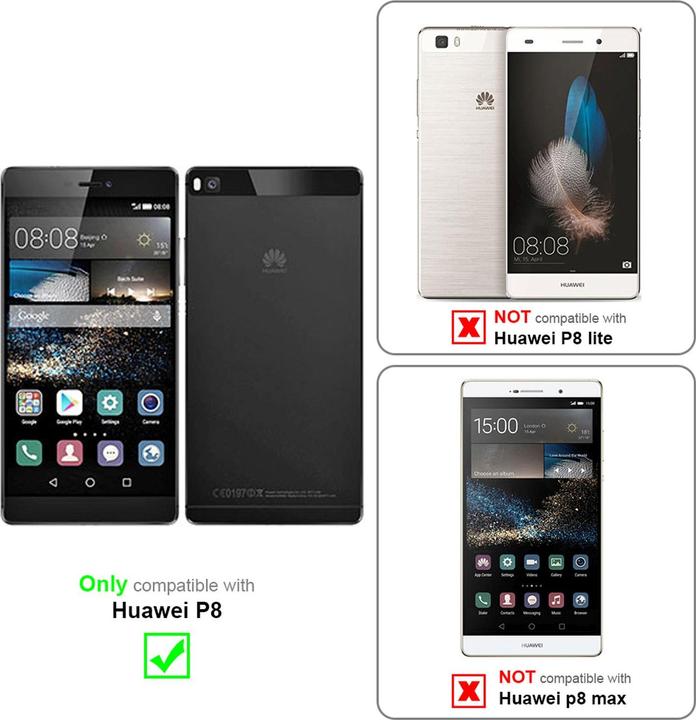 Produktbild Cadorabo Book Jeans Optik Cover (Huawei P8)