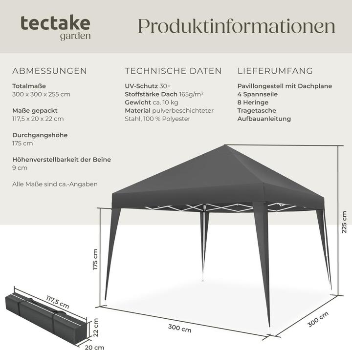 Produktbild tectake Linosa (300 cm, 300 cm)