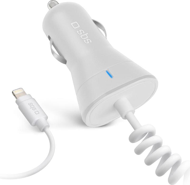 Image du produit SBS Chargeur de batterie de voiture avec prise Lightning pour iPhone, iPad et iPod