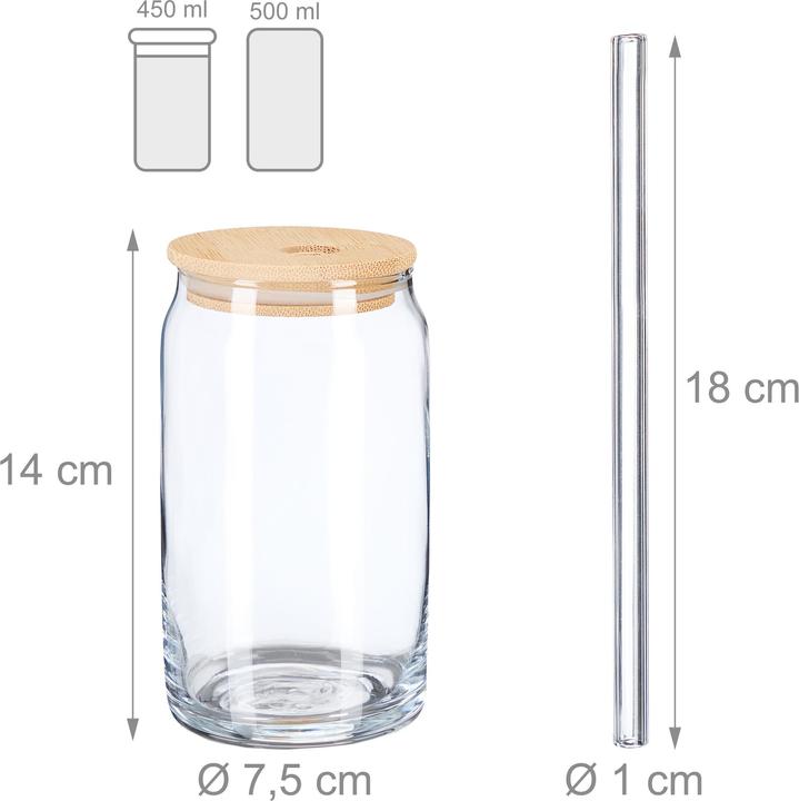 Produktbild Relaxdays 4x Trinkgläser (0.45 l, 4 x)