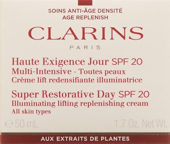 Actual product image Clarins Super Restorative Day Cream Spf 20 All Skin Types (50 ml, Day cream, SPF 20)