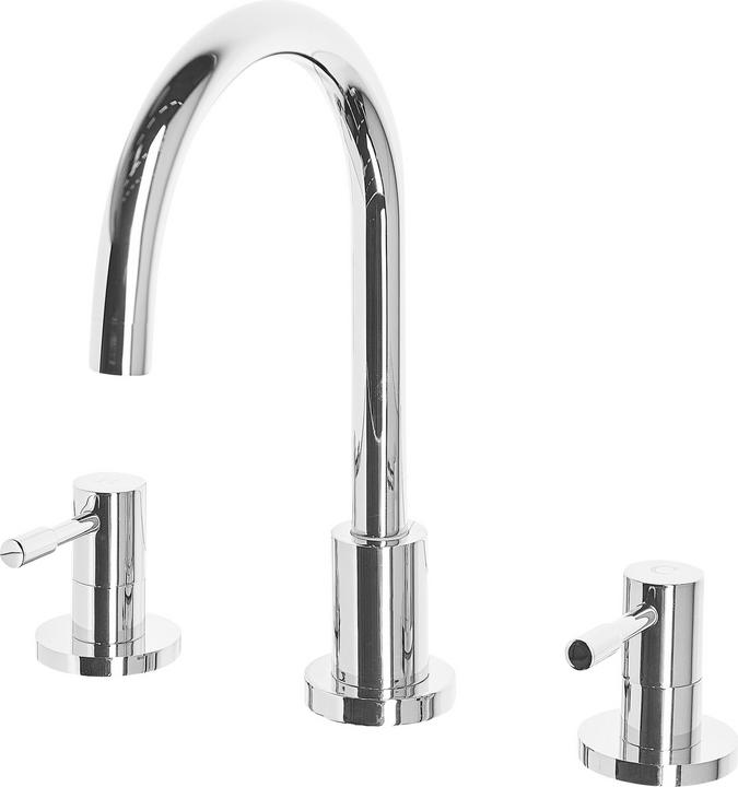 Image du produit Beliani Robinet 3 trous pour lavabo laiton argenté SIPI
