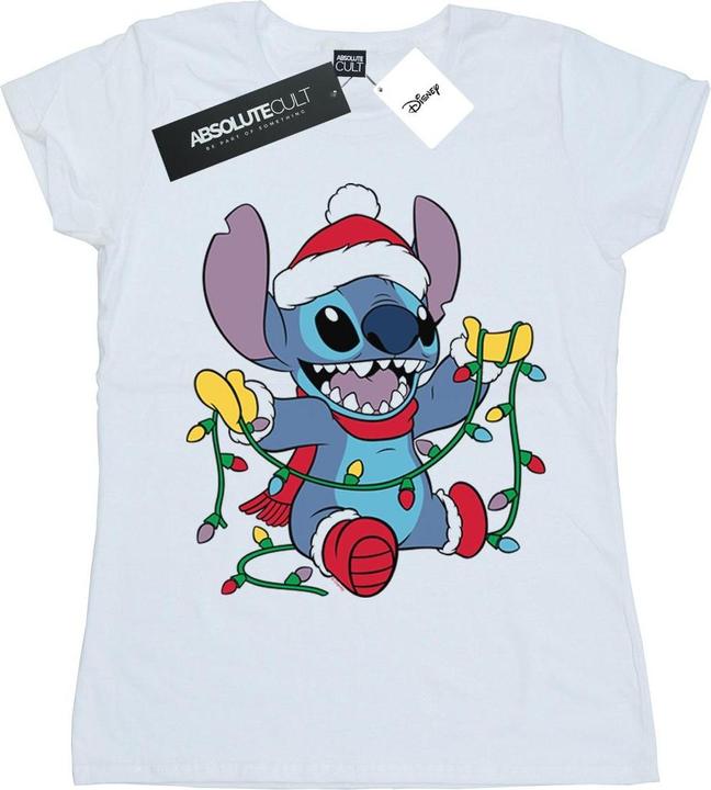 Image du produit Disney - T-shirt LILO AND STITCH CHRISTMAS LIGHTS - Femme (M)