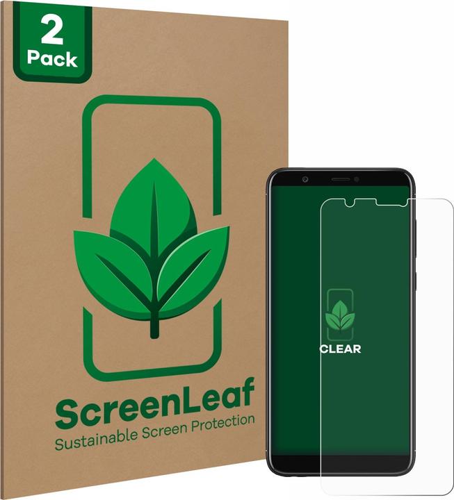 Actual product image ScreenLeaf Protective film sustainable screen protector screen protector film clear transparent (2 Piece, Huawei P Smart (2018))