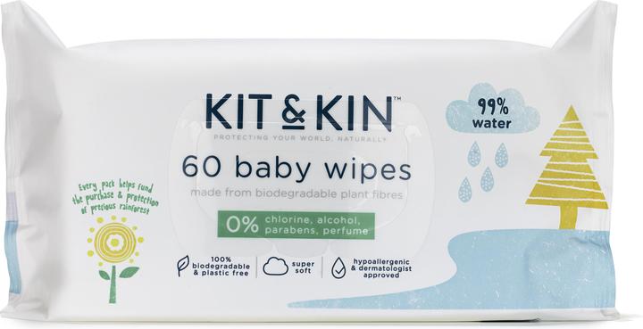 Image du produit Kit & Kin Lingettes (60 pièce(s))