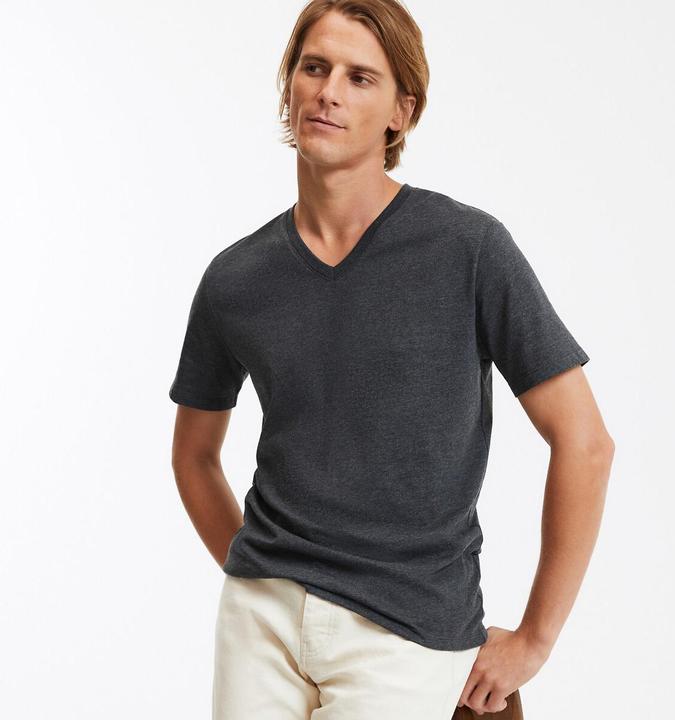 Image du produit La Redoute Collections T-shirt avec col en V (3XL)