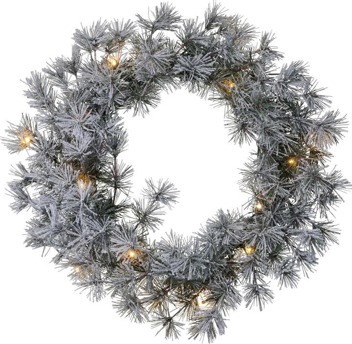 Produktbild Sirius LED-Kranz Alfi, Grün mit Schnee, Ø 45 cm