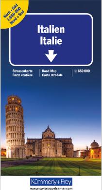 Mappa stradale Italia Nord + Sud 650000