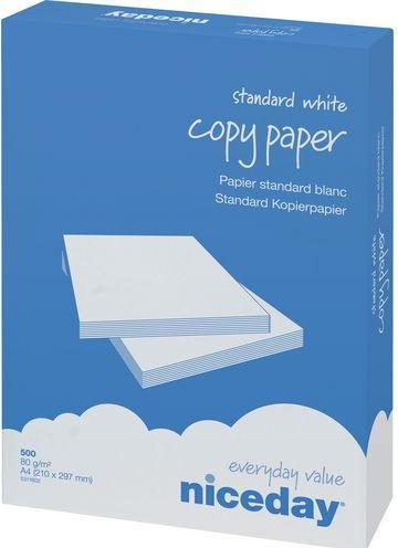Actual product image Niceday Copy paper Copy DIN A4 80 g/m² matt white (80 g/m², 500 x, A4)