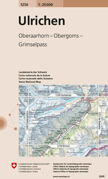 Produktbild Landkarte 1250 Ulrichen 1:25'000