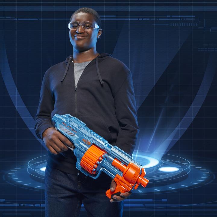 Produktbild Nerf Elite 2.0 Shockwave RD-15 Blaster, 30 Darts, 15-Dart Rotationstrommel, Schnellfeuer, mit E
