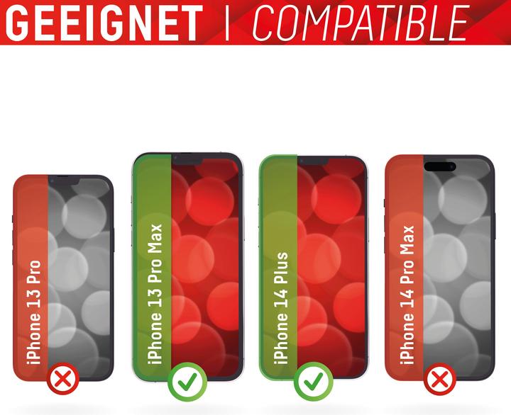 Immagine prodotto Displex Real Glass, Privacy Full Cover Panzerglas (1 Pezzo/i, Apple iPhone 14 Plus, Apple iPhone 13 Pro Max)