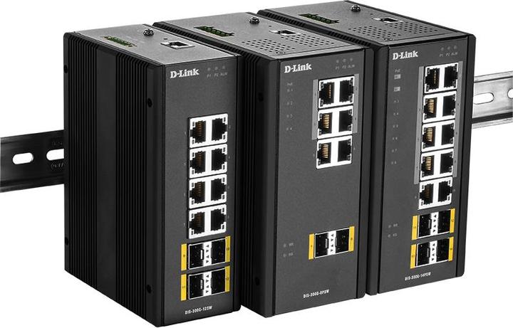 Immagine prodotto D-Link 8 porte L2 Managed Industrial Switch con 6 porte 10/100/1000BaseTX 4 PoE e 2 porte 100/1000BaseSFP (8 Porti)