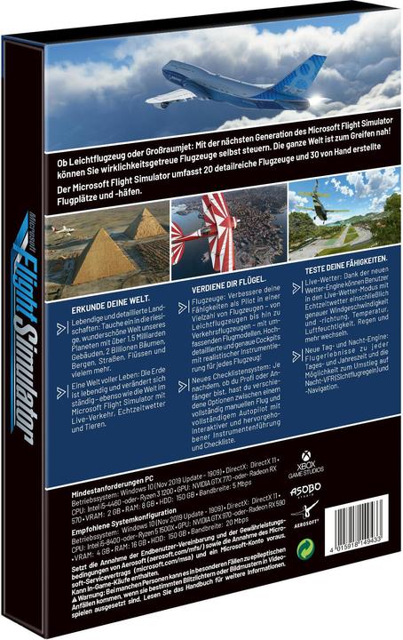 Immagine prodotto Microsoft Flight Simulator Standard Edition (PC, DE)