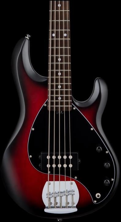 Produktbild Bassgitarre, S.U.B., StingRay RAY5, Ruby Red Burst Satin (E-Gitarre, Basswood, Maple)
