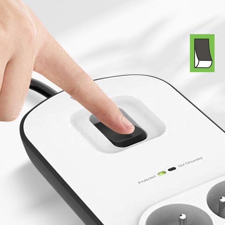 Produktbild Belkin BSV604ca2m Weiss 6 AC-Ausgänge 2 m (6 x, CEE 7/5, 2 m)