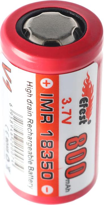Actual product image Efest IMR 18350 V1 (Pluspol flach) (18350, 800 mAh)