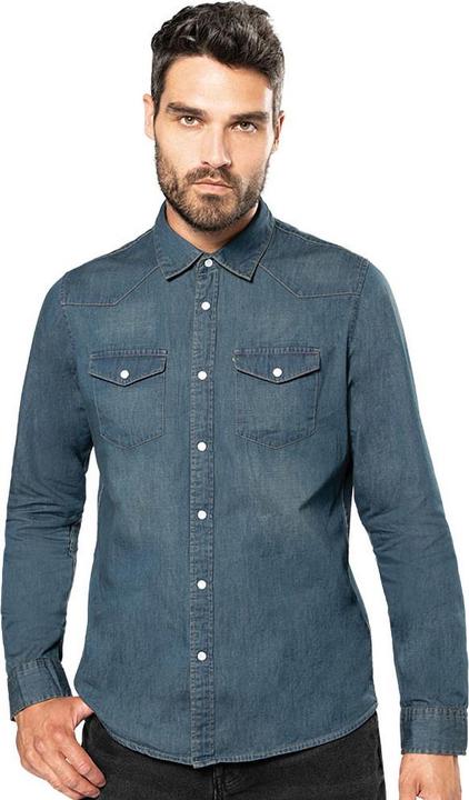 Image du produit Kariban Chemise en denim à manches longues (S)