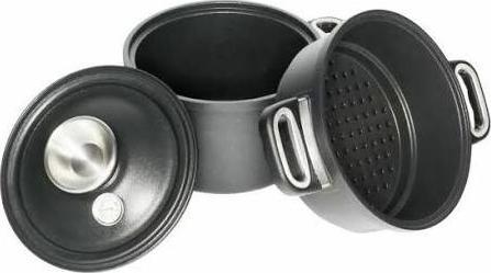 Image du produit AMT Set casserole eaul. Cuisine Induct. ø20 cm/fumoir/couvercle (20 cm, Ensemble de casseroles et de poêles de cuisson, Fonte d'aluminium)
