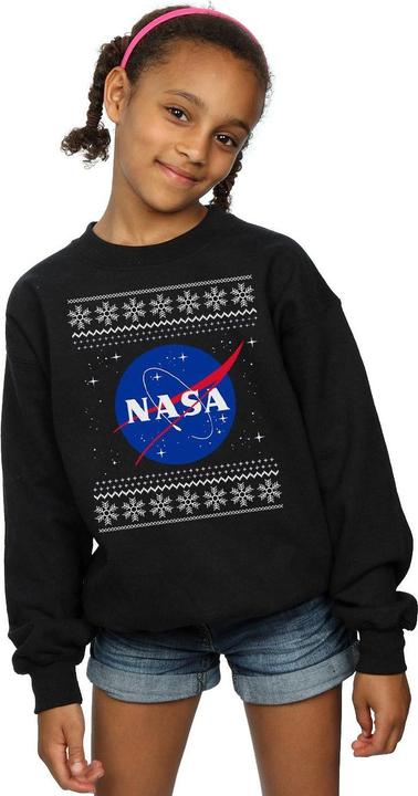 Actual product image Nasa Girls Classic Fair Isle Sweatshirt (140, 146)