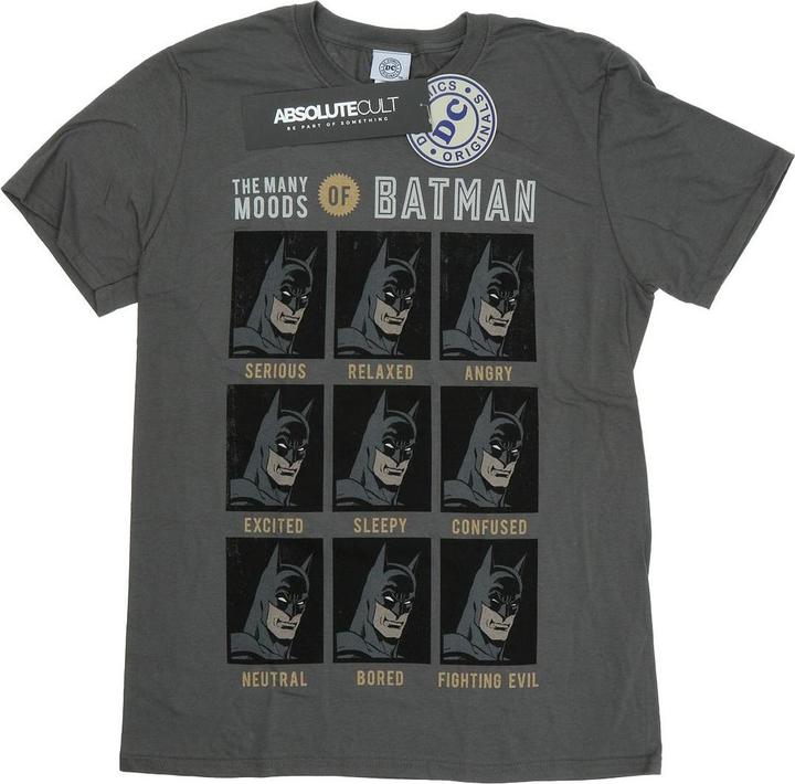 Actual product image Mens The Many Moods Of Batman T-Shirt (M)