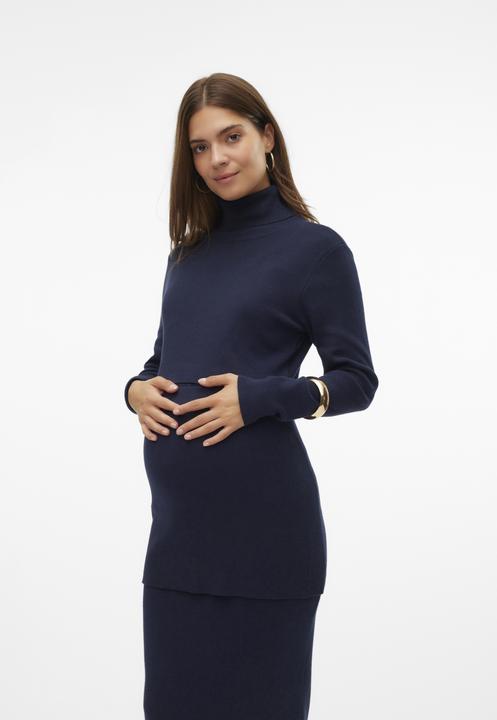 Image du produit Mamalicious Col roulé Manches côtelées Pull-over Haut tricoté (L)
