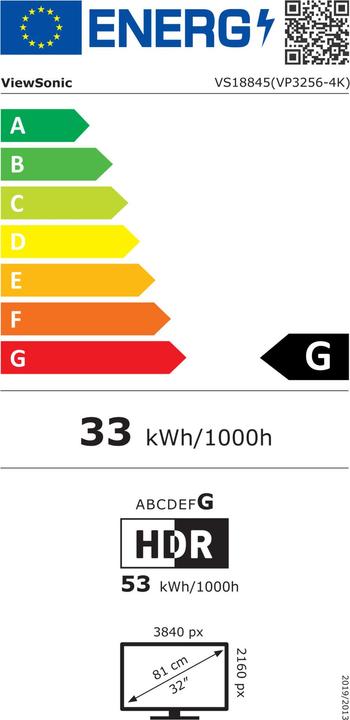 Energie-Label Viewsonic VP56 (3840 x 2160 Pixel, 32")