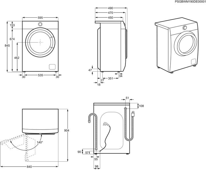 Actual product image AEG L6SEF74479 (7 kg, Left)