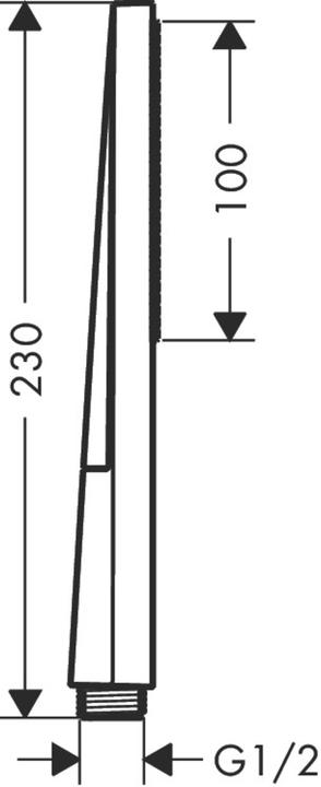 Actual product image hansgrohe Pulsify E bar hand shower 100, 1 spray type EcoSmart, 24320 (1 Beam types, 8 l/min)