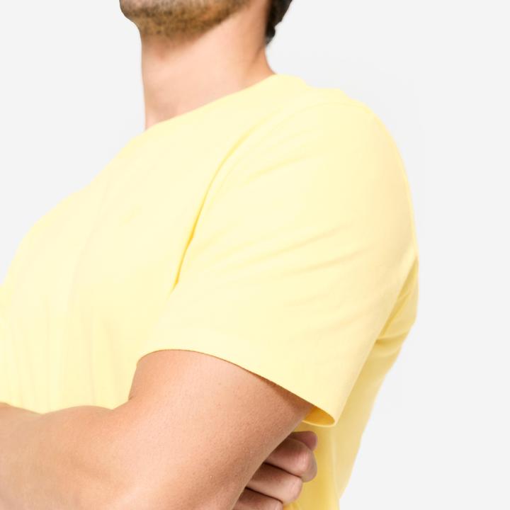 Actual product image Domyos Men's breathable T-shirt - pastel yellow (L)