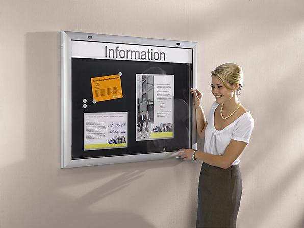 Actual product image kaiserkraft Display case for indoor and outdoor use (Magnet board, 138 x 102.5 cm)