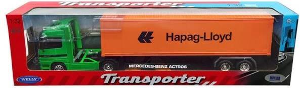 Image du produit Welly Camion avec remorque 1:32 Mercedes Benz Actros K LINE